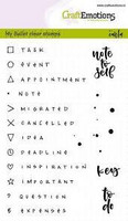 Bullet Journal: Signs and text A6 - kirkas leimasinsetti