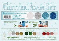 Glitter Foam Set: Blue Tones
