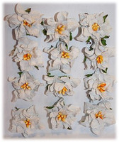 Reprint: Gardenias Pale Grey  - paperikukkapakkaus