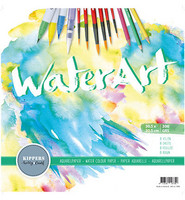Water Art akvarellipaperipakkaus 12x12 (paksumpi 300gsm laatu)