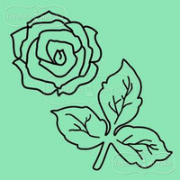Latarnia Morska:  Rose & Leaves - unmounted leimasinsetti