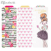Girlie Foil Clear Tabbed Personal Planner Bookmarks