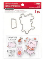 Recollections Valentine stamps & dies: Pig -setti
