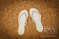 Vintage Tropical Island: Flip Flops -chipboardpakkaus