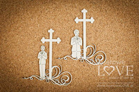 First Communion: Boy Under The Cross  -chipboardpakkaus