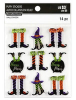 Halloween Puffy Stickers: Witch Feet