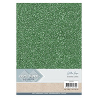 Card Deco Essentials Glitter Paper A4: Forrest Green - glitterkartonkipakkaus
