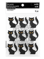 Recollections Halloween Glitter Stickers: Cats
