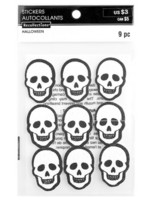 Recollections Halloween Glitter Stickers: Skulls