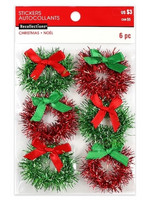 Recollections Christmas 3D Stickers: Tinsel Wreaths