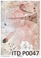 Printed Vellum A4: Paris Pink