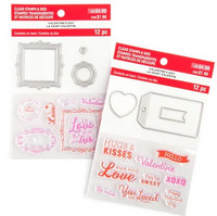Recollections Valentine stamps & dies 2020