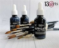 13arts Acrylic Ink: Black 30 ml