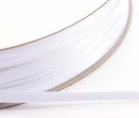 VC Satin Ribbon: White 3mm/ 100 m (säästörulla)