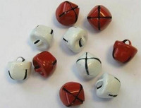 Kulkuset - punainen ja valkoinen 12mm/ 10 kpl