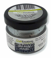 Craft Emotions Wax Paste: Metallic Silver 30 ml - metallivaha