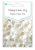 DP Craft Sequins - Opalescent Clear 9mm/ 10 g