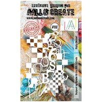 Aall & Create STENCIL: Digits Checked  #110 - sabluuna