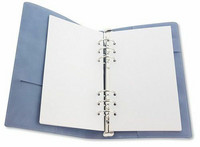 Craft Emotions: Ringbound PU Leather Planner Slim 12 x 21cm Light Blue - rengasplanneri/TN hybridi