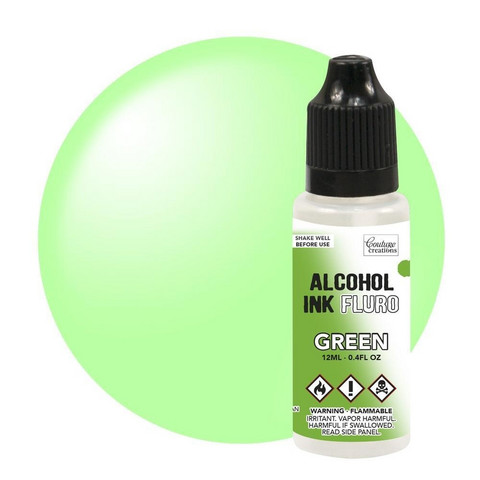 Couture Creations Alcohol Ink 12 ml :  Fluro Green - alkoholimuste