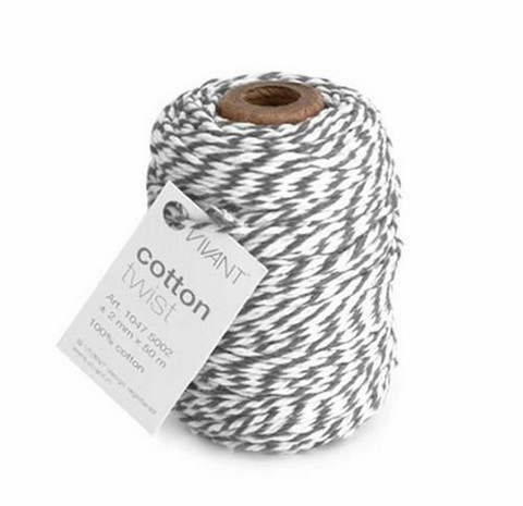 Cotton Twist: Grey & White - leipurinnyöri