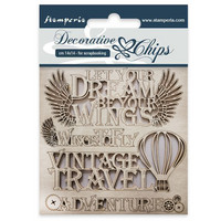 Stamperia Decorative Chips: Adventure - chipboard leikkeet