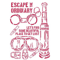 Stamperia Stencil A4 : Lady Vagabond - Escape The Ordinary