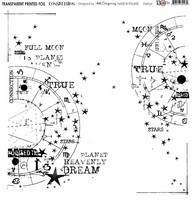 13arts Transparent Printed Foil : Constellation  12x12   - asetaattiarkki