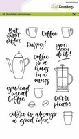 Craft Emotions: Coffee Please by Carla Kamphuis A5 - kirkas leimasinsetti