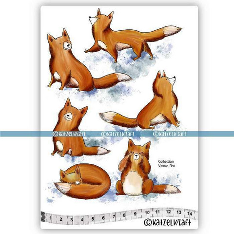 Katzelkraft: Veera Aro Les renards (Foxes)  A5 - unmounted leimasinsetti