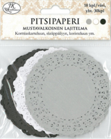 JK Primeco: Kakkupaperi mustavalkoinen lajitelma 9 cm