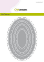Craft Emotions Big Nesting Dies: Open Scallop Ovals  - stanssisetti