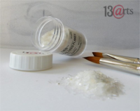 13arts: White Glitter Flakes - koristelastut