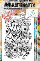 Aall & Create: Lined Hearts #534 - leimasinsetti