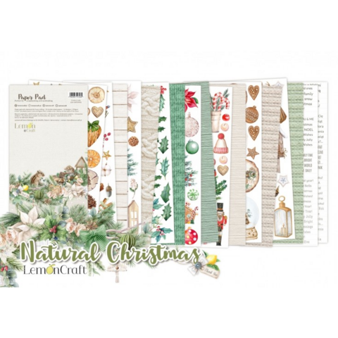 Lemoncraft: Natural Christmas Elements for Fussy Cutting 6x12 -paperilehtiö