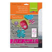 Vaessen Creative: Self-Adhesive Glitter Paper #1  A5/ 5 arkkia