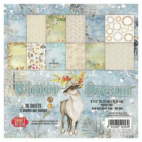 Craft & You Design: Winter Dream 6x6 - paperikokoelma