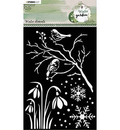 Studio Light: Winter Garden - Winter elements A5 -sabluuna