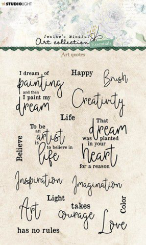 Studio Light Art : Jenine's Mindful  -  Art Quotes #111 Clear Stamps A6 - leimasinsetti