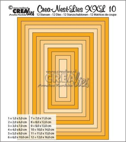 Crealies : Crea-Nest-Lies - Rectangles Smooth - stanssisetti