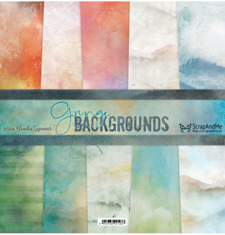 ScrapAndMe: Grunge Backgrounds 12x12 -paperikokoelma