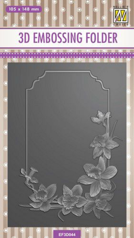 Nellie's Choice: Rectangle with Daffodil Flowers 3D - kohokuviointikansio