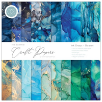 CC Essential Craft Papers 12 x 12 :  Ink Drops - Ocean