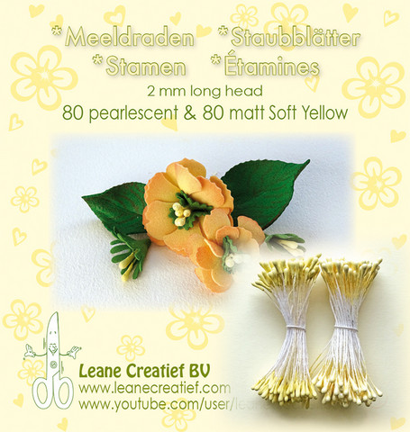 Leane Creatief Heteet  160 kpl -   Pearlecent & Matt Soft Yellow 2 mm