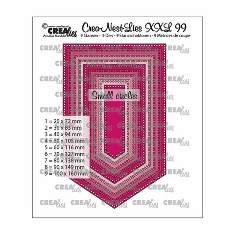 Crealies : Crea-Nest-Lies - Banner with small circles - stanssisetti