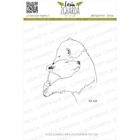 Lesia Zgharda Design: Bear Love - leimasin