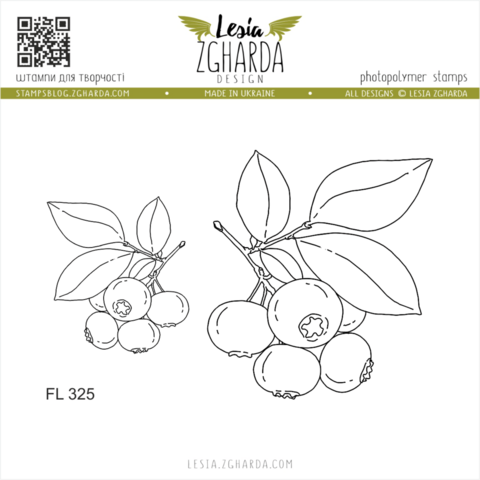 Lesia Zgharda Design: Bunches of Bilberry - leimasinsetti