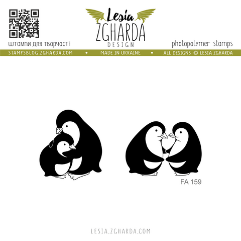 Lesia Zgharda Design: Penquins Small - leimasinsetti