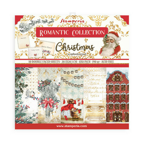 Stamperia: Romantic Christmas 8x8 - paperikokoelma