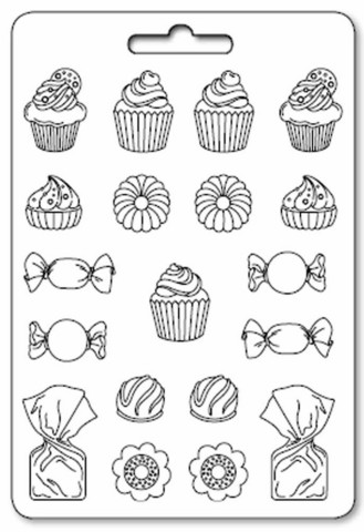 Stamperia Soft Mould A4: Cupcakes